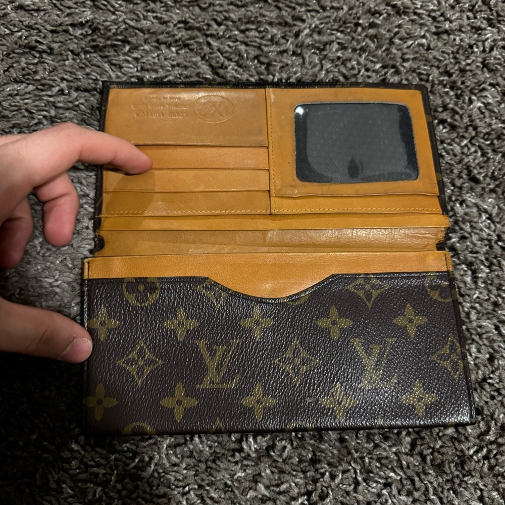 Brown and Gold Monogram Wallet - Picture 7 of 11